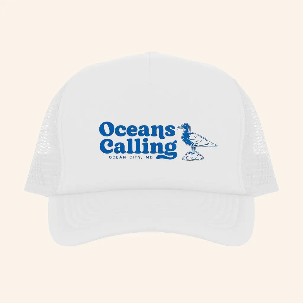 Oceans Calling Festival Merch Seagull Foam Trucker Hat Xmas Presents For Brother Gifts For BFF - Wear&Decor