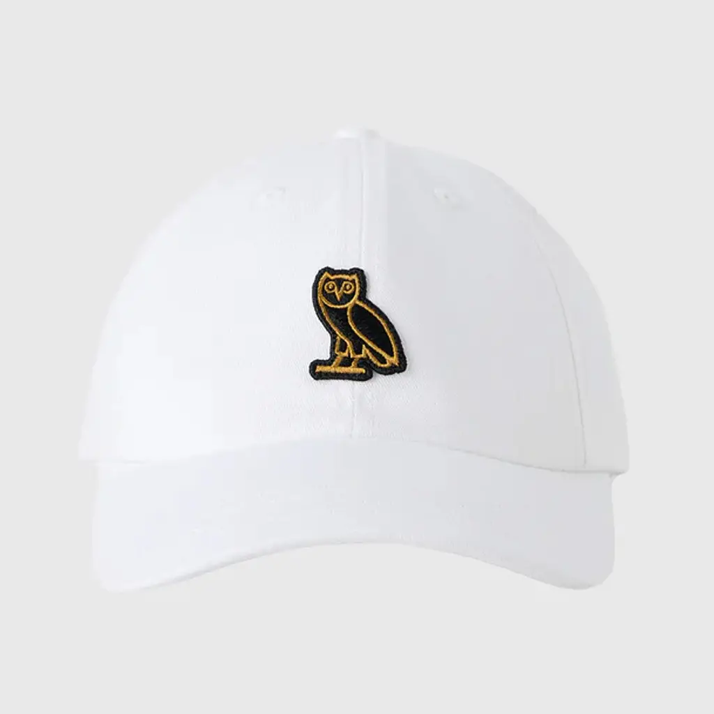 October's Very Own Merch Embroidered White Hat OVO Hat Xmas Gifts For Him - WearandDecor