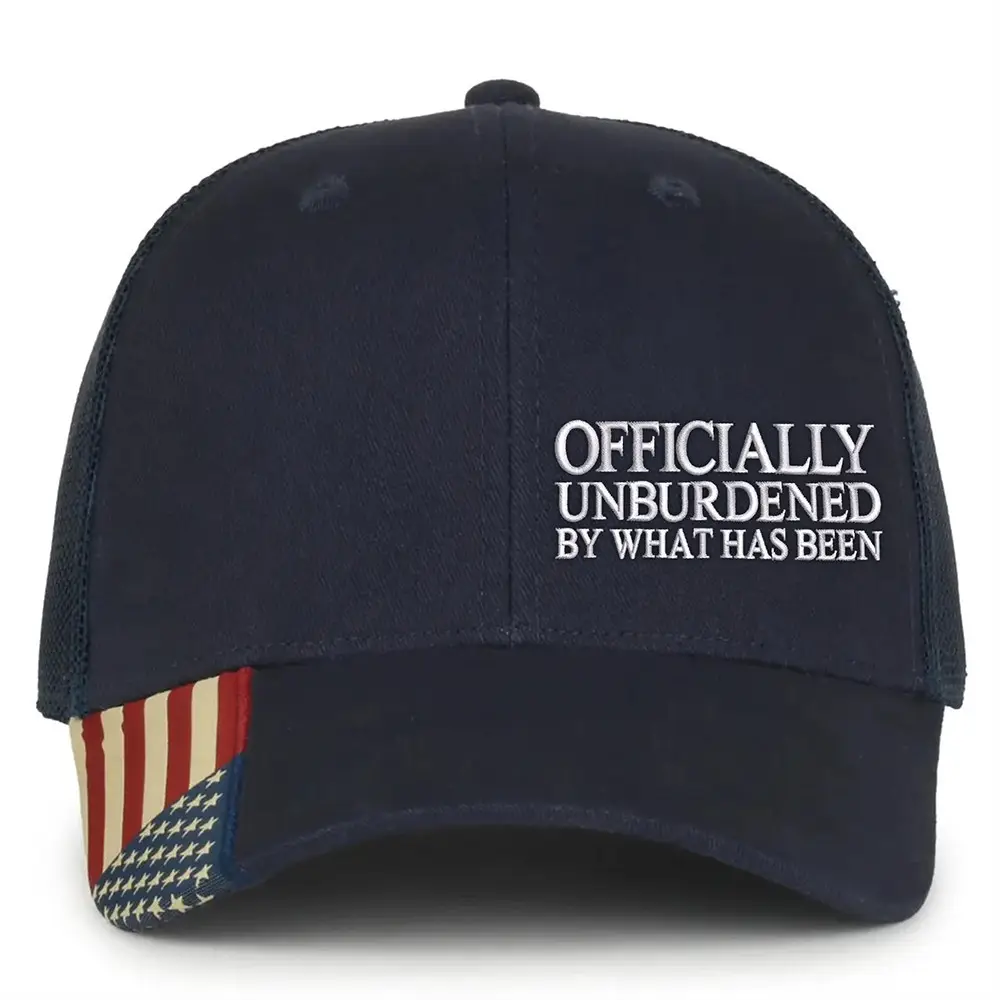 Officially Unburdened By What Has Been Embroidered Hat President Trump Victory Hat Officially Unburdened By What Has Been Embroidered Hat President Trump Victory Hat - Image 1