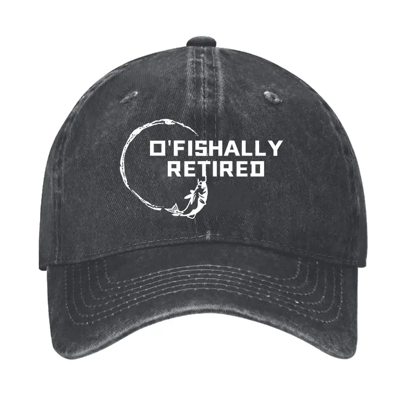 O'fishally Retired Cap Funny Saying Tee – Humor Shirt for Men