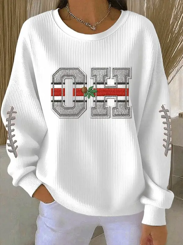 Ohio State Buckeyes Football Sweatshirt Women's Ohio State Football Game Day Clothing