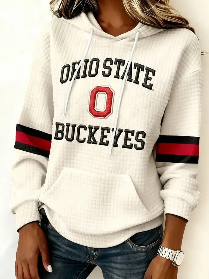 Ohio State Buckeyes Hoodie Women's Football Game Day Merch Best Gifts For Buckeyes Fans