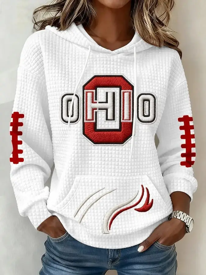 Ohio State Buckeyes Hoodie Women's Game Day Football Apparel Ohio State Buckeyes Merch Gifts