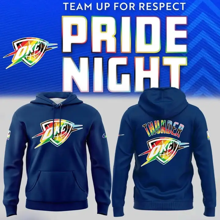 Oklahoma City OKC Thunder Pride Night Hoodie Baseball Loves Fans LGBT Pride Month Gifts