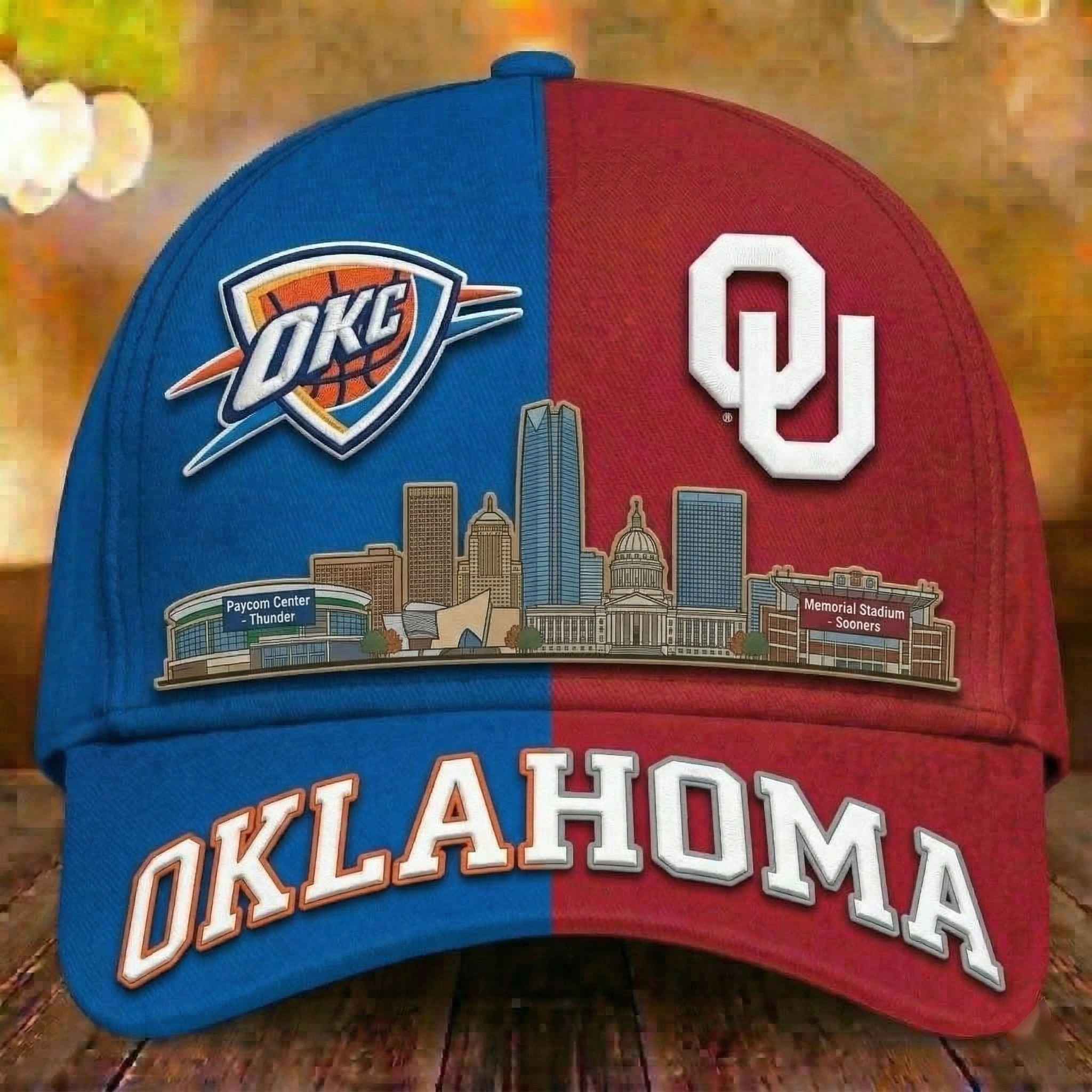 Oklahoma City Thunder OU Baseball Cap Oklahoma Sooners Merchandise Gift For Sports Family