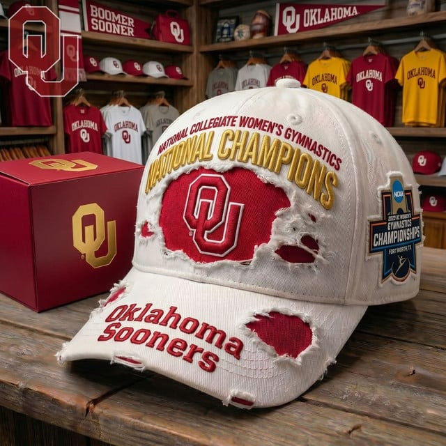 Oklahoma Sooners 2026 Baseball Cap National Collegiate Women's Gymnastics Merch Gift Ideas