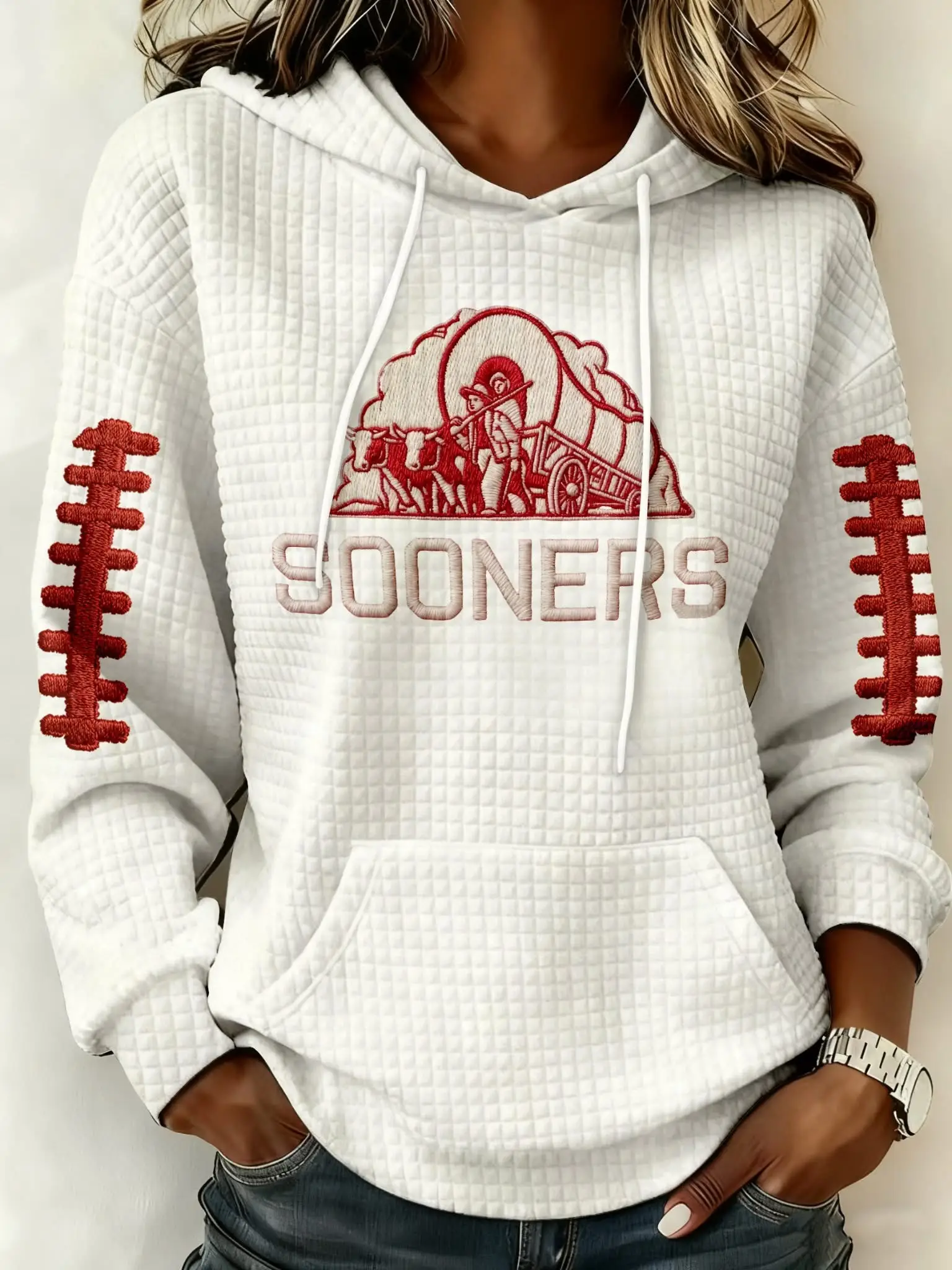 Oklahoma Sooners Hoodie Women's Game Day Outfits Football Gifts For Sooners Fans