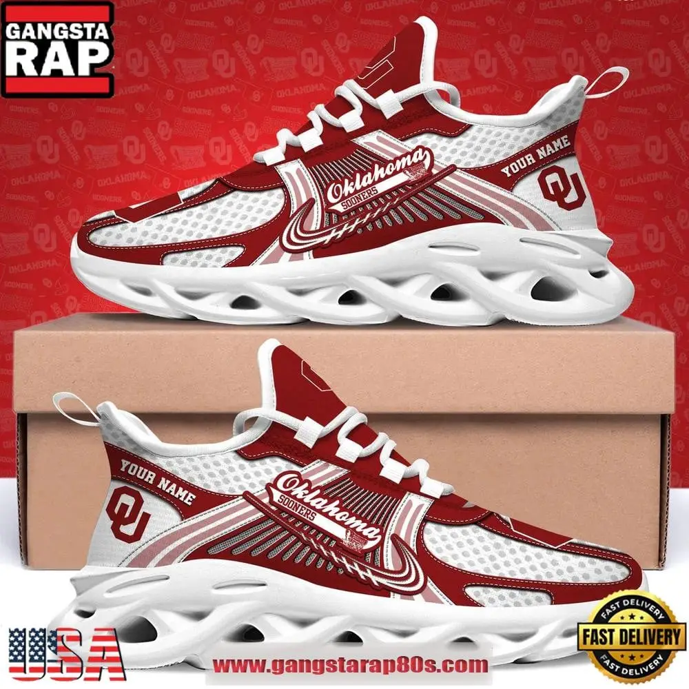 Oklahoma Sooners Personalized Clunky Sneaker Max Soul Shoes