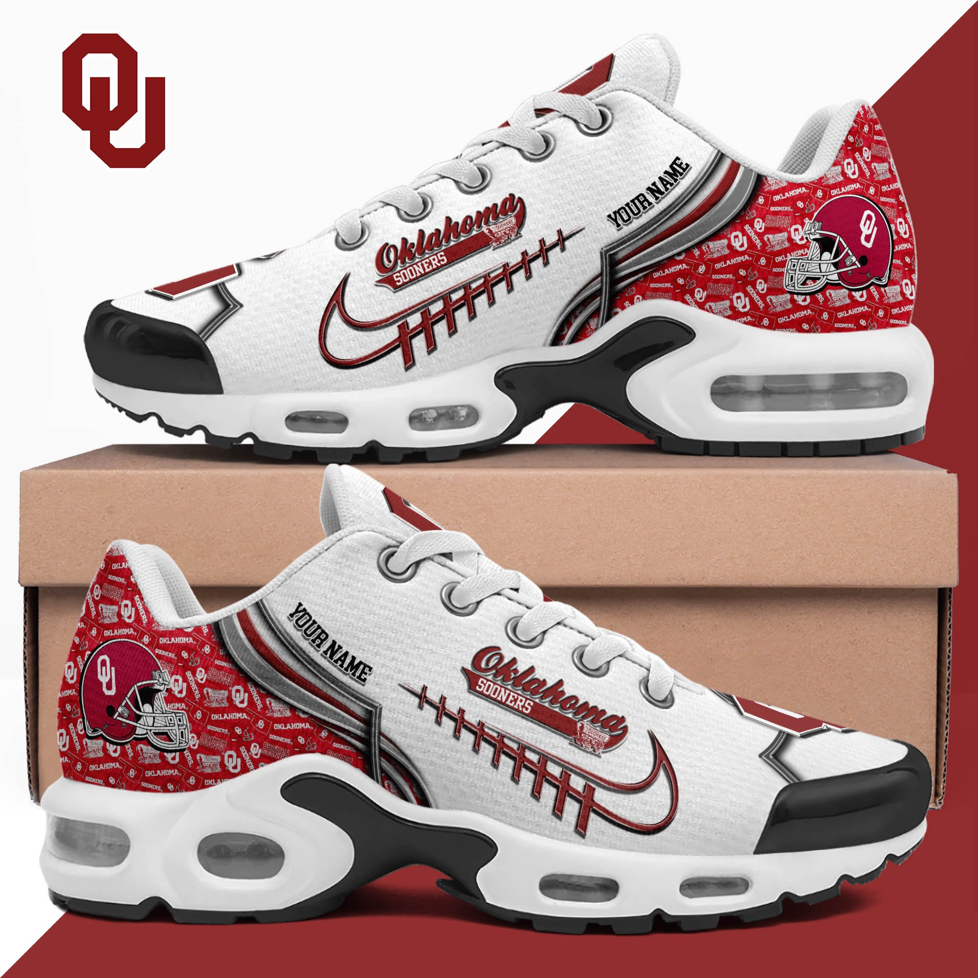 Oklahoma Sooners Shoes 2026 Version Custom Your Name 642 Oklahoma Sooners Shoes 2026 Version Custom Your Name 642 - Image 1