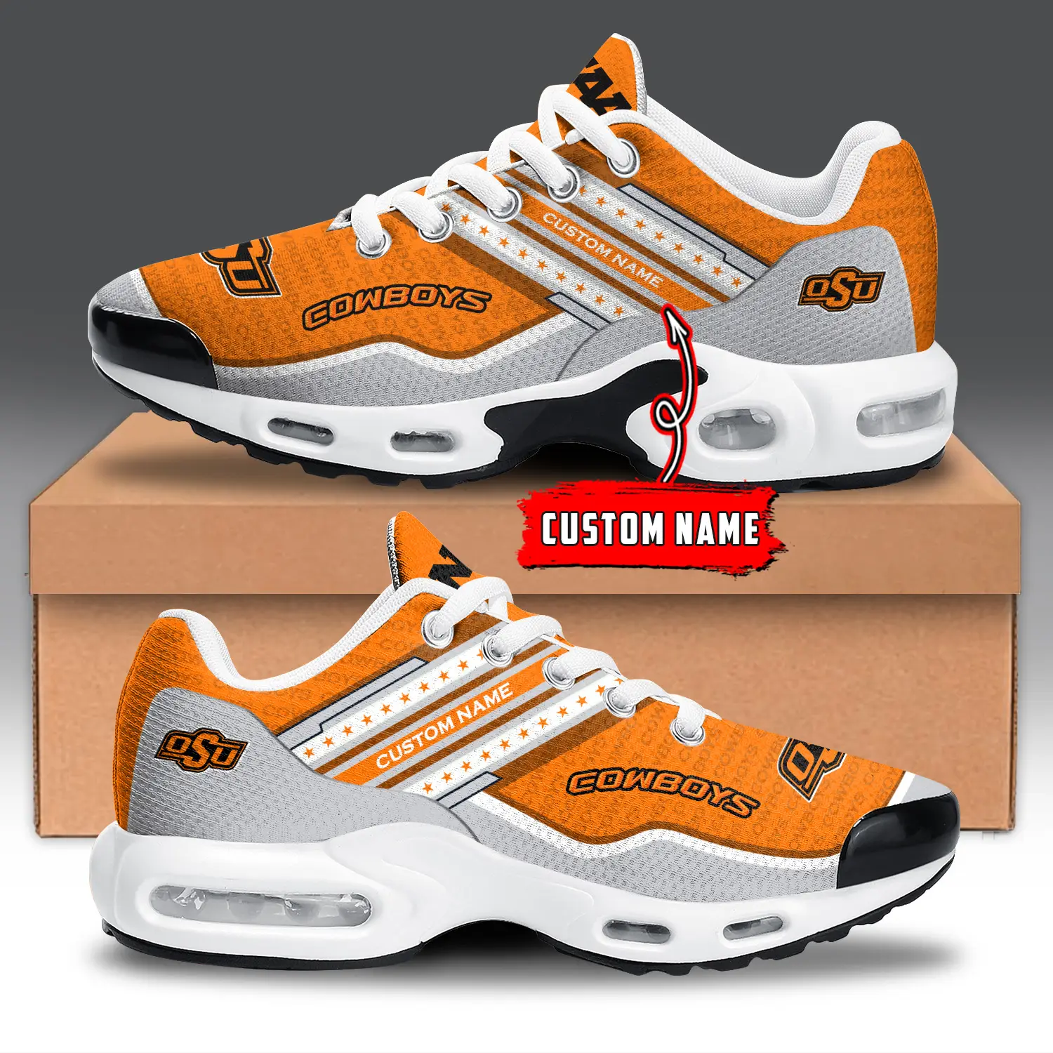 Oklahoma State Cowboys Air Max Plus Shoes Sneakers For Men And Women Oklahoma State Cowboys Air Max Plus Shoes Sneakers For Men And Women - Image 1