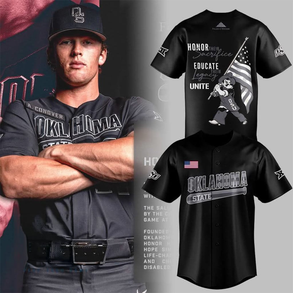 Oklahoma State Cowboys Folds of Honor A Conover Baseball Jersey Cowboys Merch Gifts For Fan
