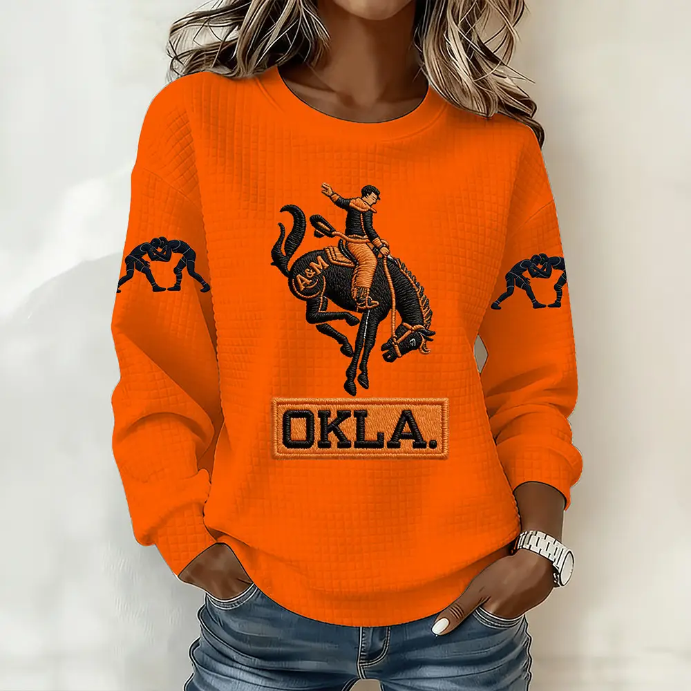 Oklahoma State Cowboys Merch Okla Sweatshirt Cowboy Graphic Gift Ideas For Her Oklahoma State Cowboys Merch Okla Sweatshirt Cowboy Graphic Gift Ideas For Her - Image 1