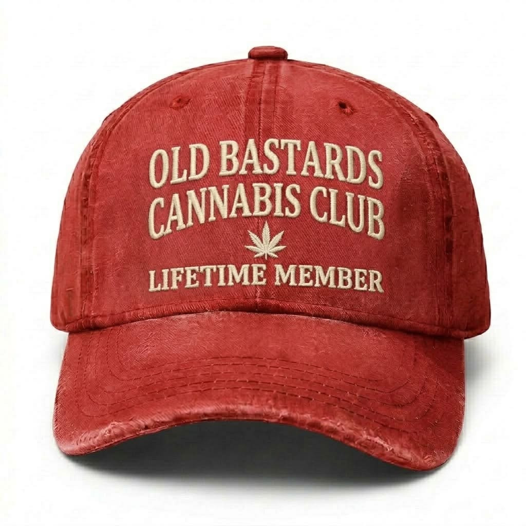 Old Bastards Cannabis Club Lifetime Member Hat Cannabis Club Merch Gift For Your Husband