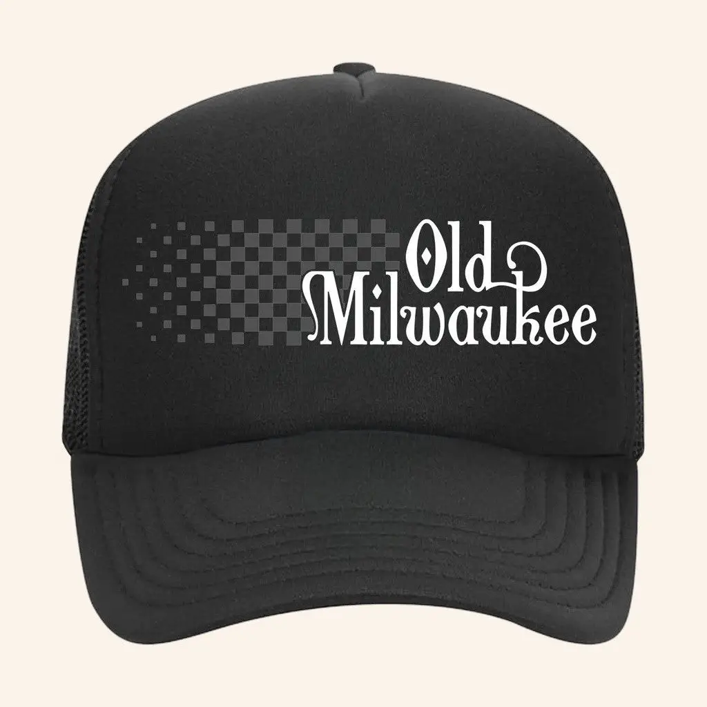 Old Milwaukee Merch Drift Racing Black Trucker Hat Best Gifts For Dad -WearandDecor