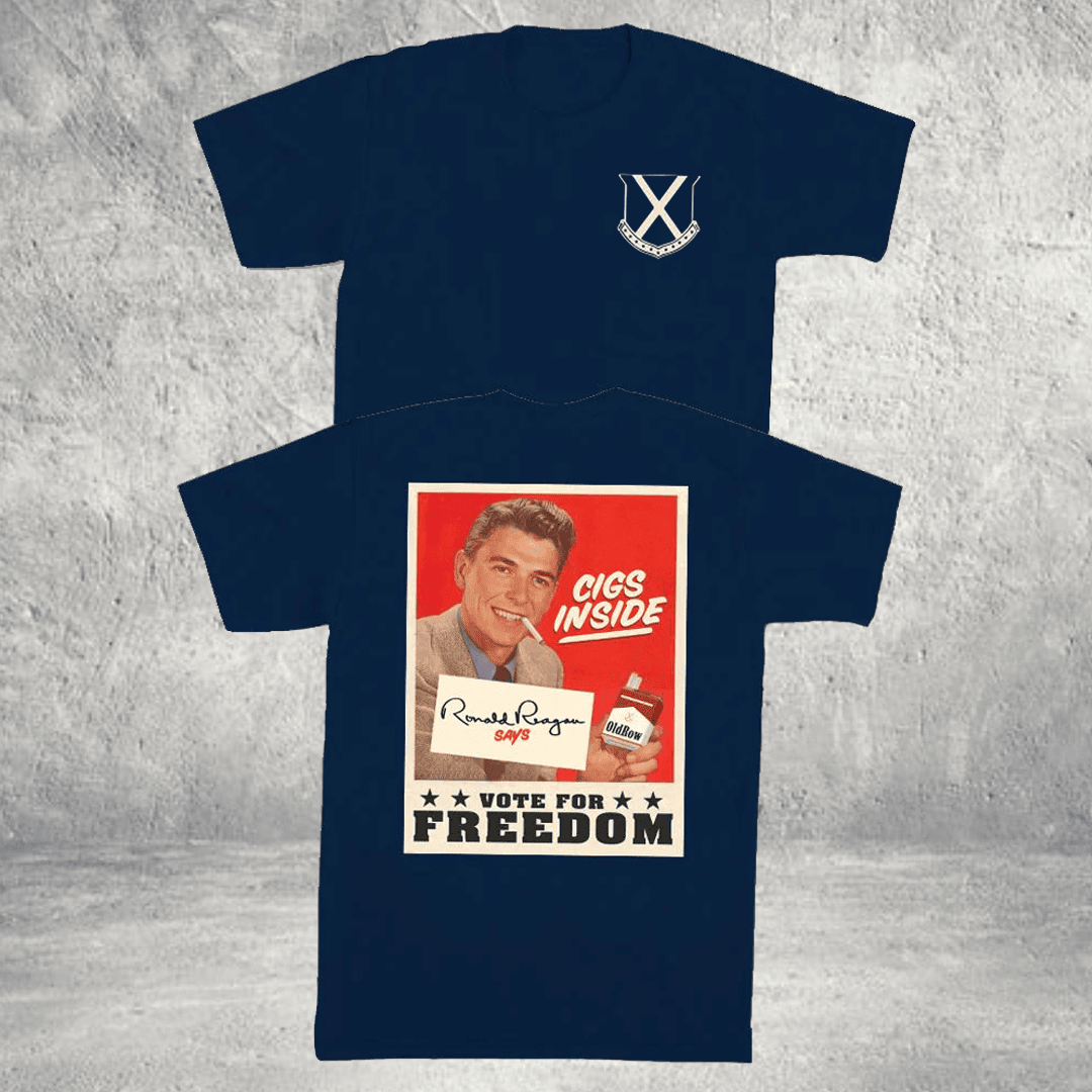 Old Row Cigs Inside Reagan Shirt Vote for Freedom Tee USA 250th Anniversary Gift for Dad