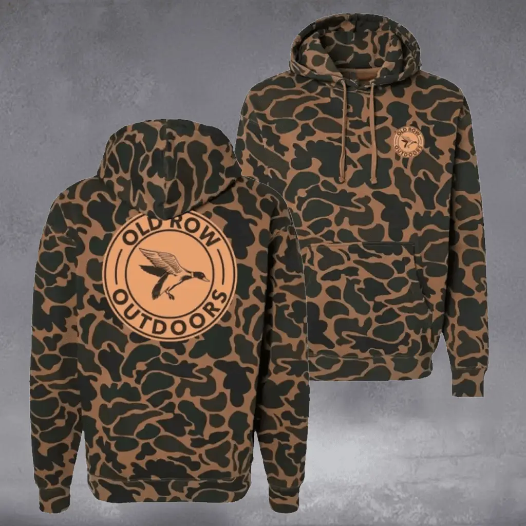 Old Row Hoodie Duck Circle Camo Hoodie Pullover Old Row Apparel Gift for Dad