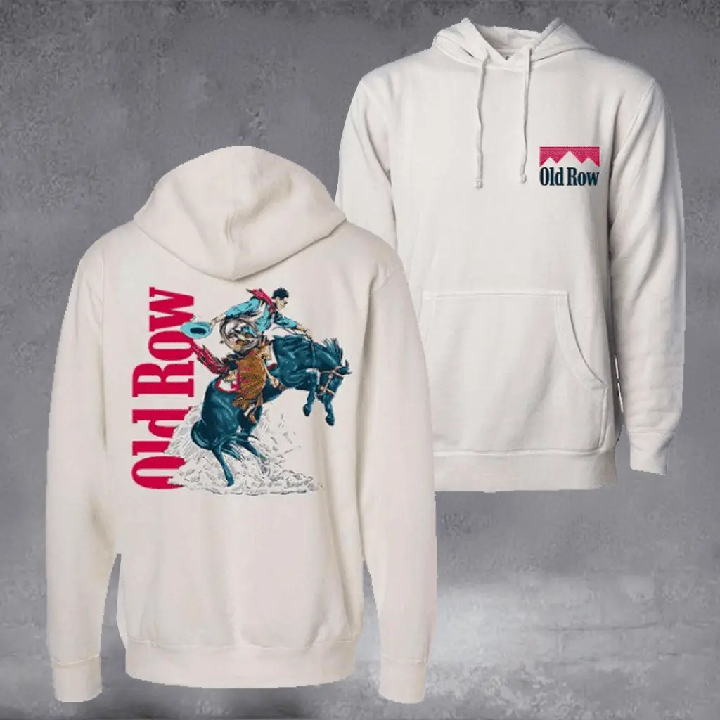 Old Row Hoodie The Cowboy Graphic Pullover Western Cowboy Themed Gift