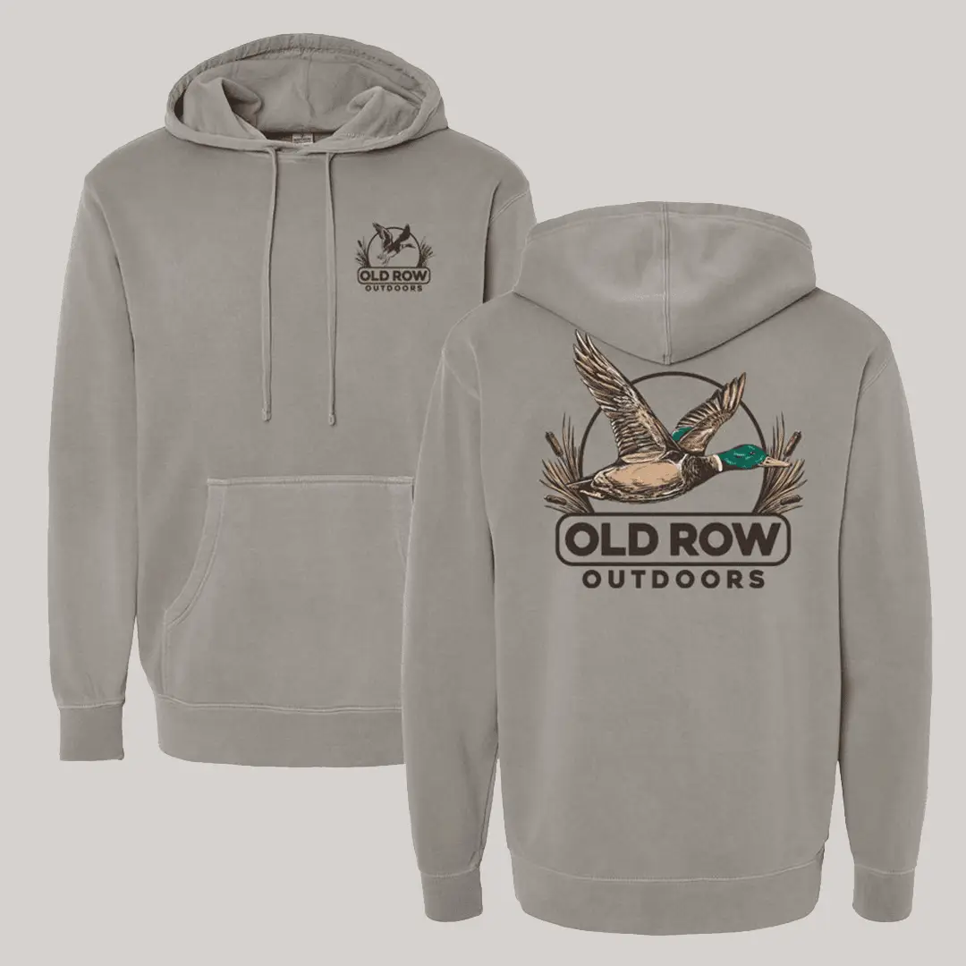 Old Row Merch Duck Hunting Design Hooded Sweatshirt Western Style Gift