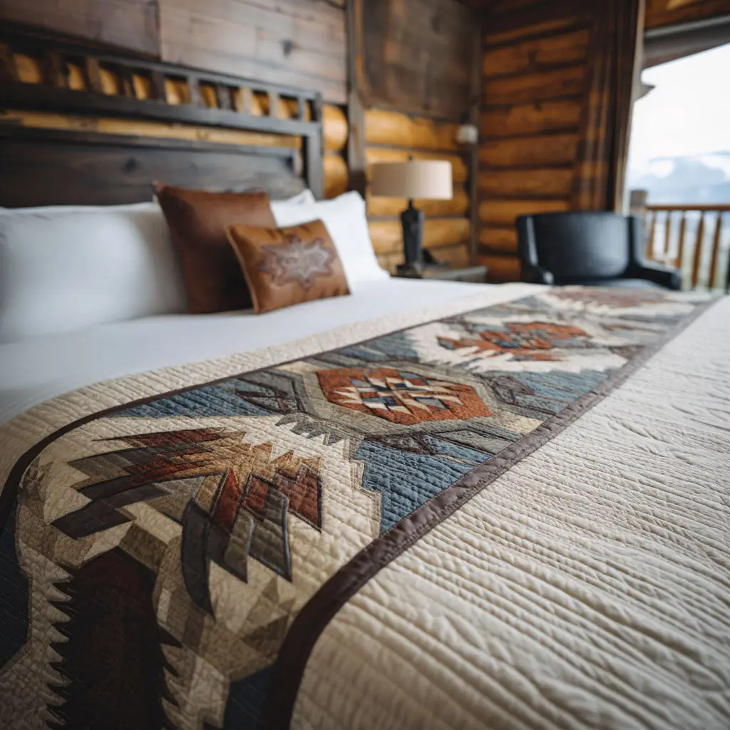 Old Town Echo Quilted Bed Runner Old Town Echo Vintage Home Gift
