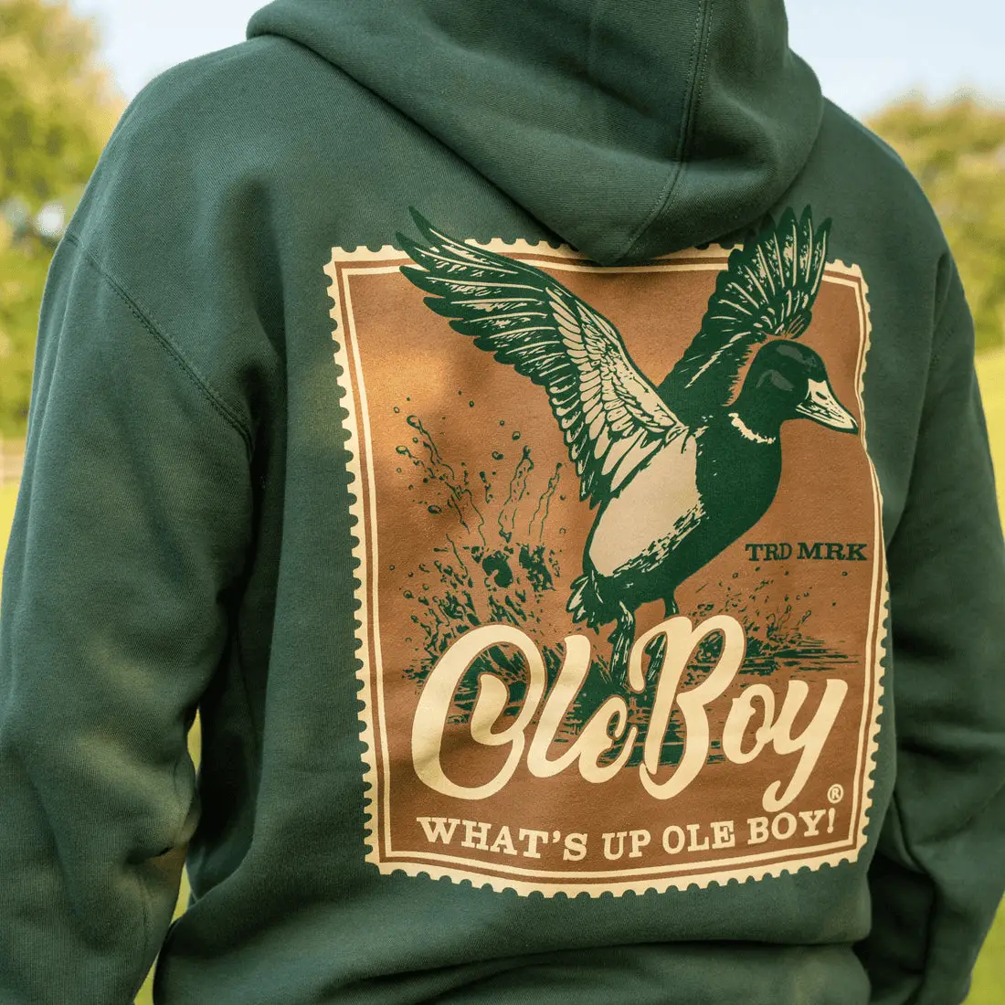 OLE BOY Duck Stamp Hoodie Duck Hunting Casual Wear Cool Gift for Dad