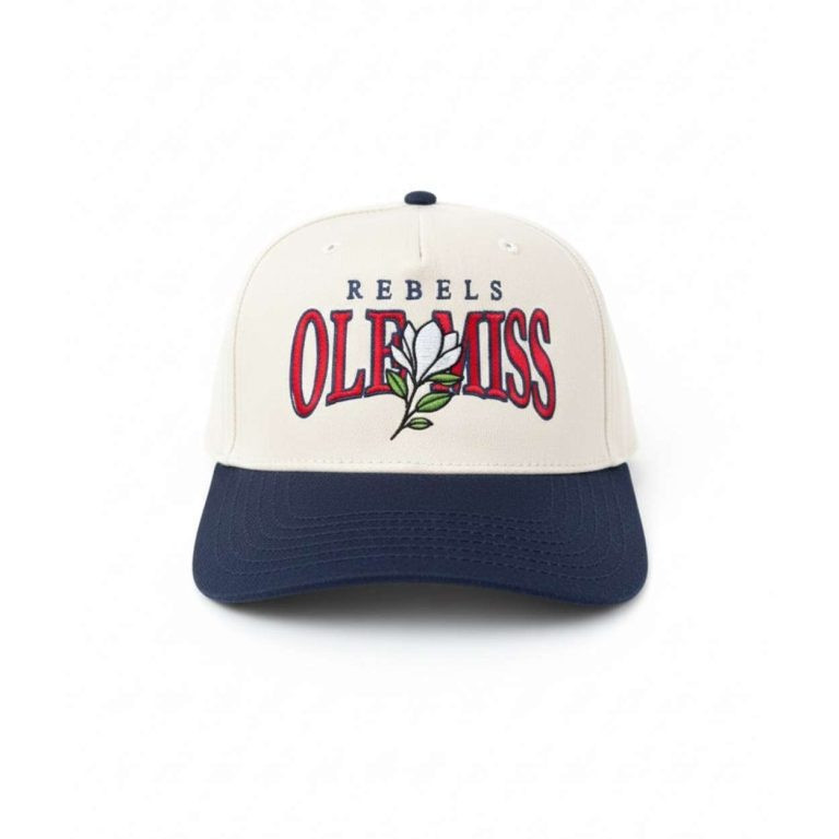 Ole Miss Rebels Flower Baseball Cap Ole Miss Rebels Magnolia Clothes Gift For Team Mom