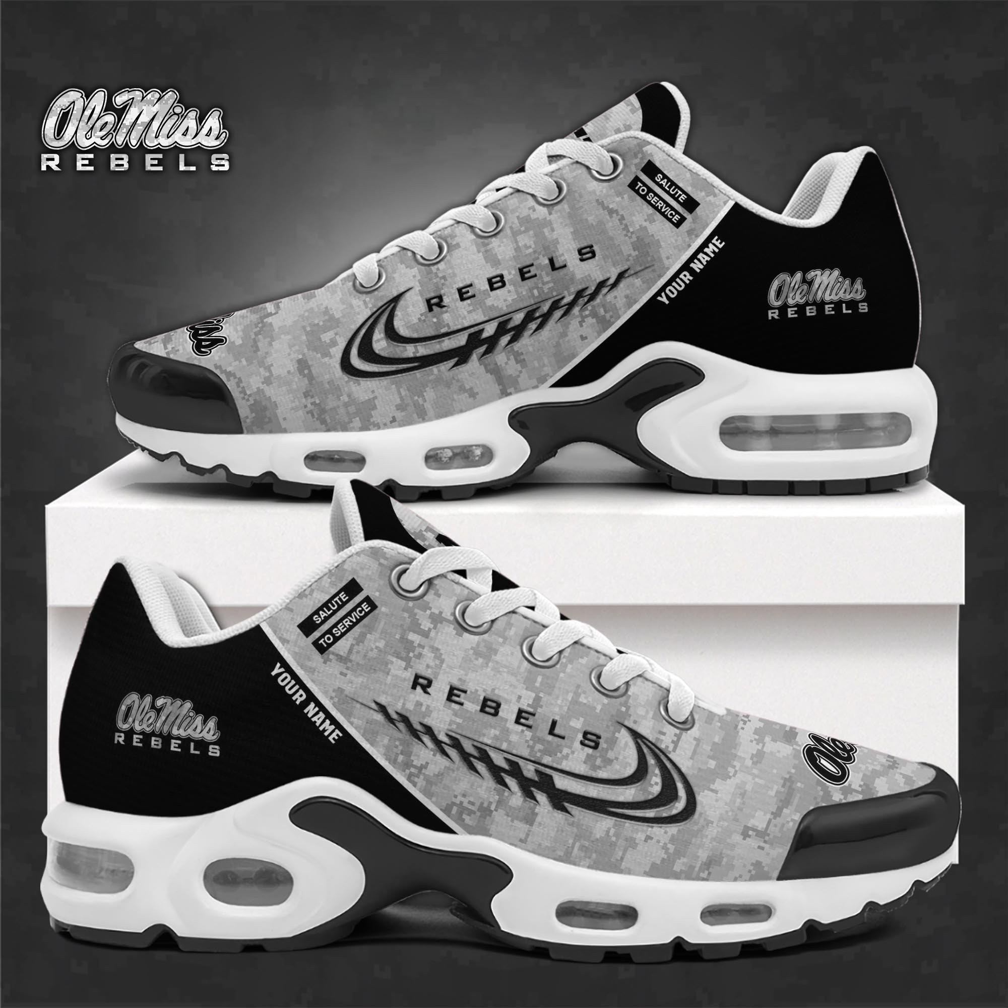 Ole Miss Rebels Shoes 2026 Version Custom Name, Camouflage Shoes