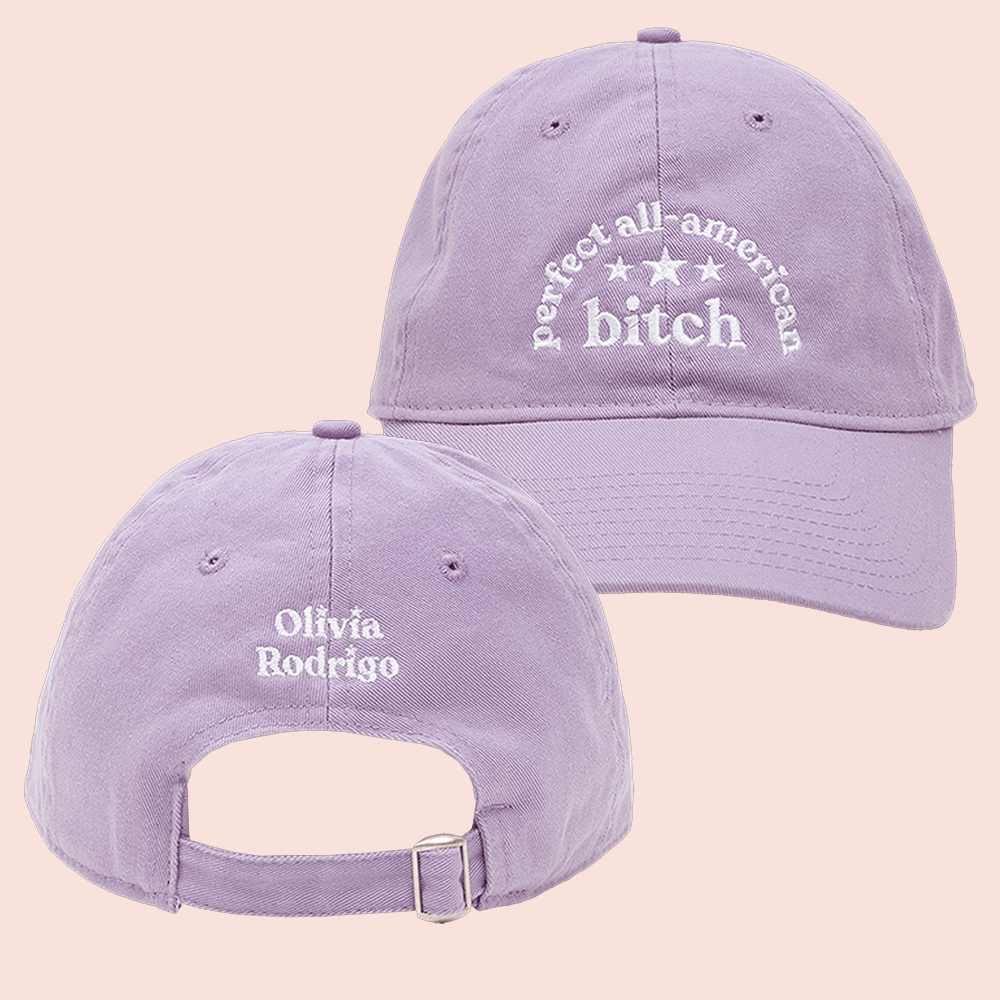 Olivia Rodrigo Merch Perfect All American Bitch Hat Embroidered Gifts For Sisters