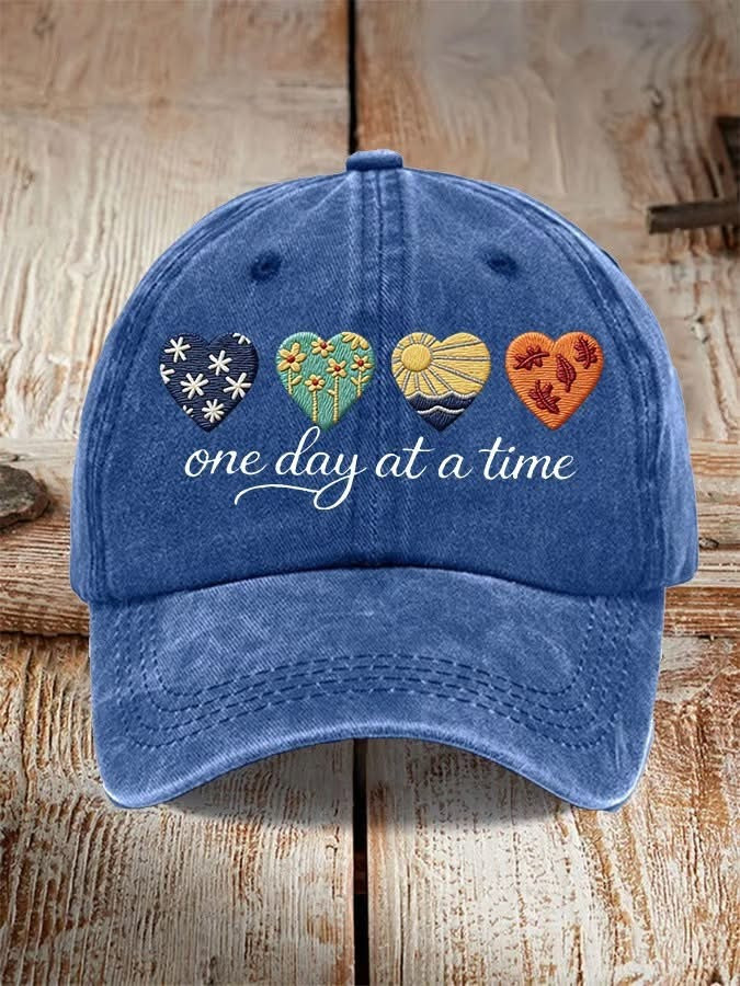 One Day At A Time Hat Mental Health Matters Cap Suicide Prevention Awareness Merchandise