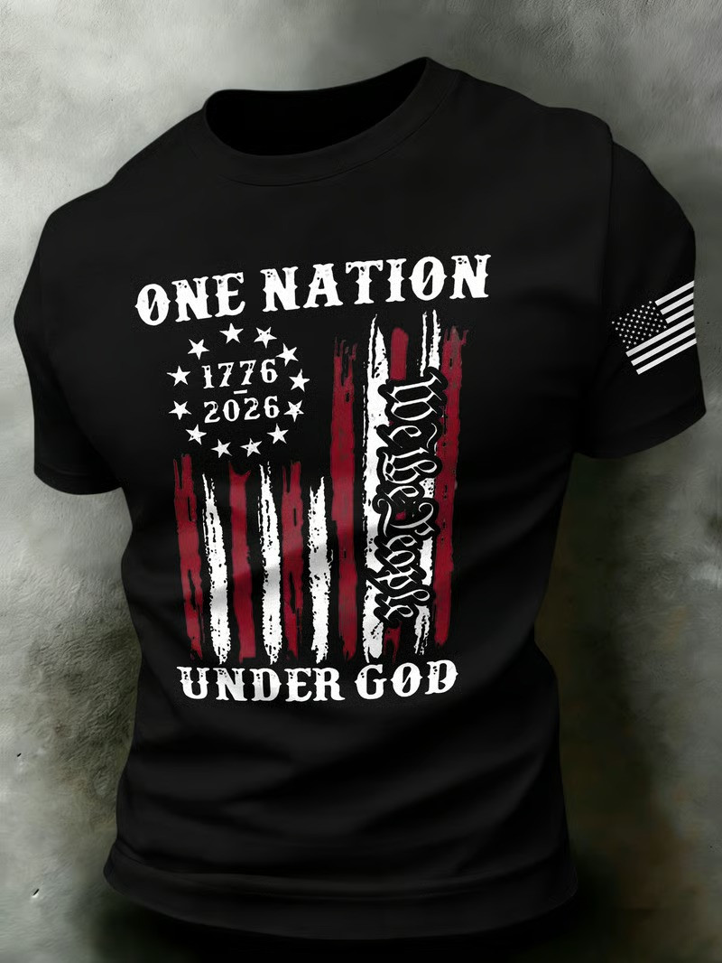 One Nation Under God 1776 2026 250th Anniversary T-Shirt Patriotic Fan Gear Best Gift For Family