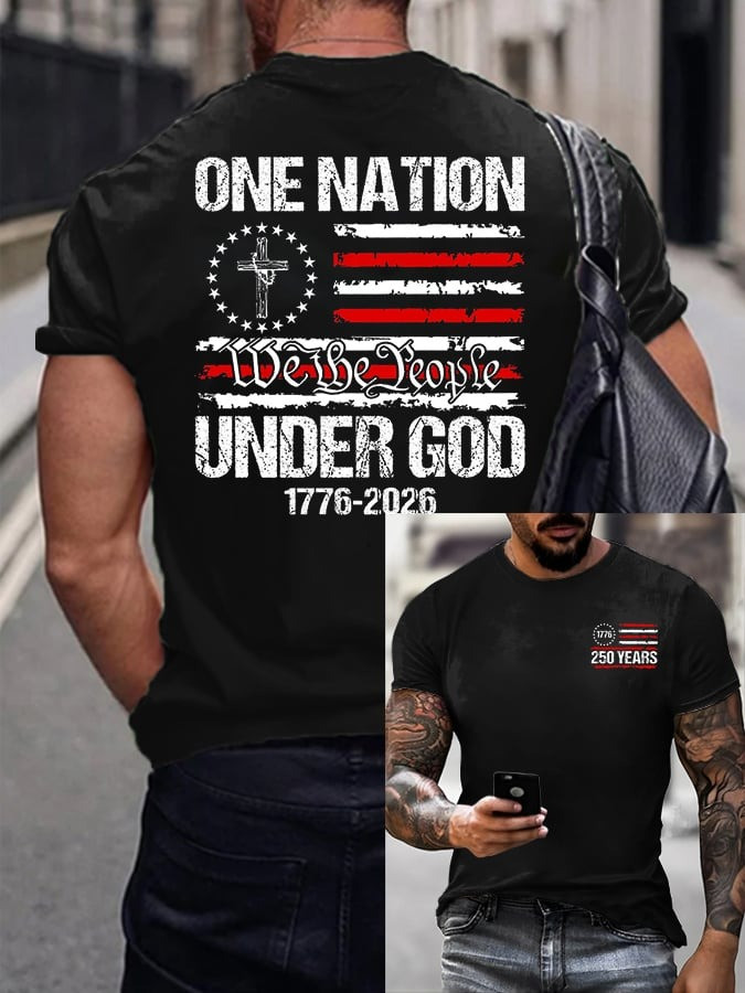 One Nation Under God 1776 2026 Shirt We The People T-Shirt 250th Anniversary Apparel Mens
