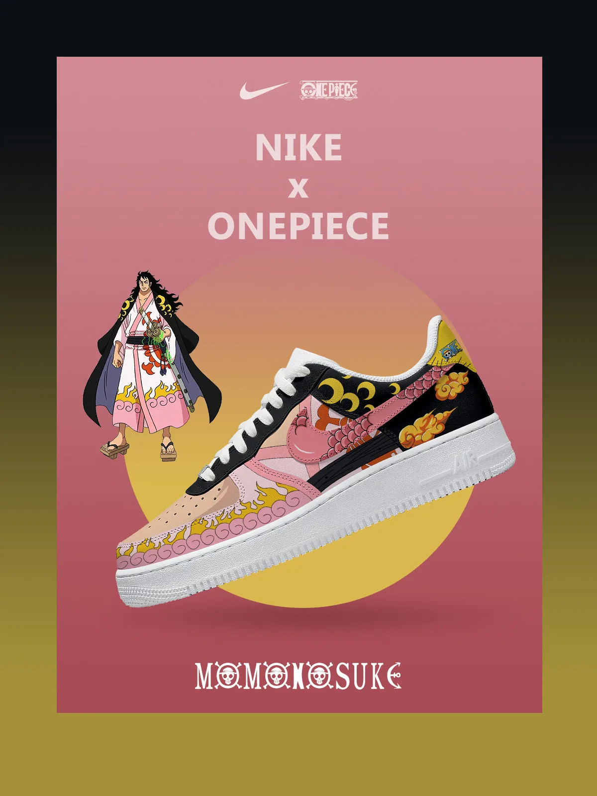 One Piece Momonosuke Air Force 1 Shoes Sneakers One Piece Momonosuke Air Force 1 Shoes Sneakers - Image 1