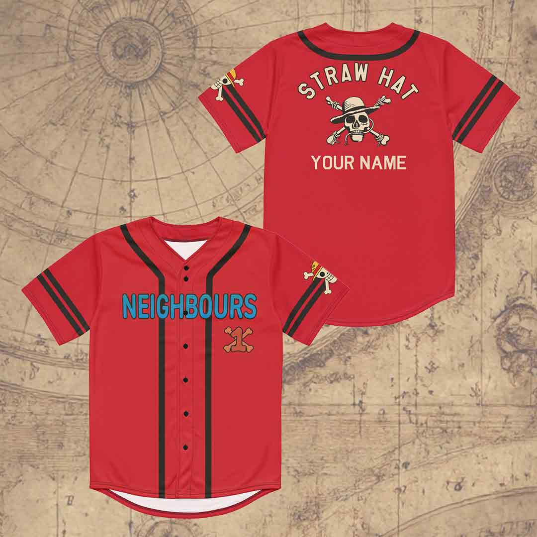 One Piece Personalized Jersey Straw Hat Neighbors Gift For Straw Hat Pirates