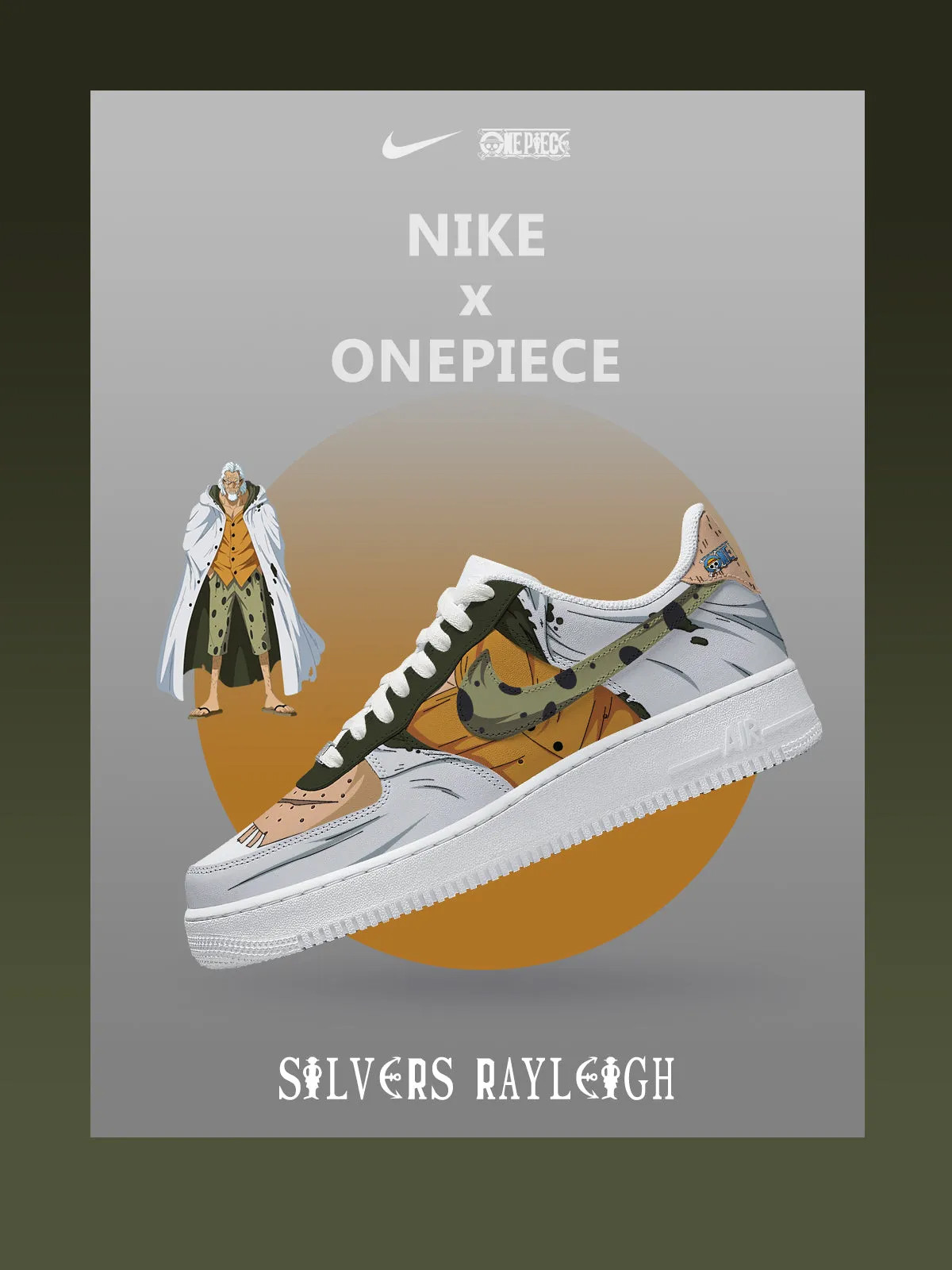 One Piece Silvers Rayleigh Air Force 1 Shoes Sneakers