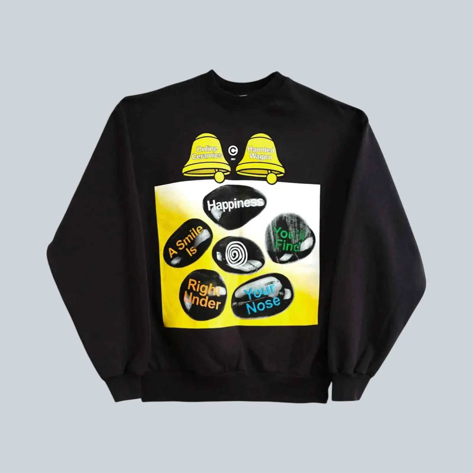 Online Ceramics Merch A Smile Is Happiness Sweatshirt Hip Hop Clothing Gift For Men
