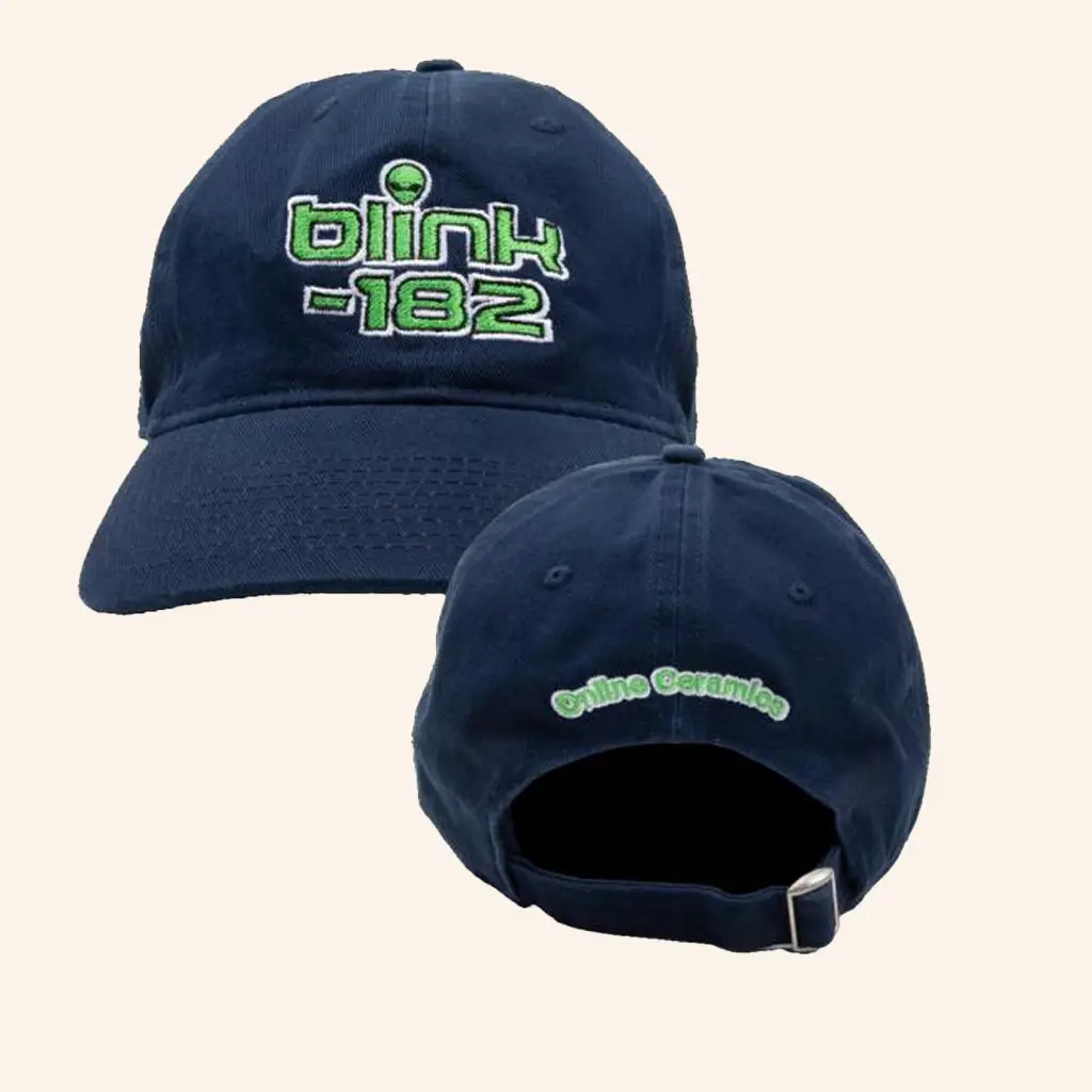 Online Ceramics Merch Blink 182 Alien Embroidered Hat Present For Him -WearandDecor