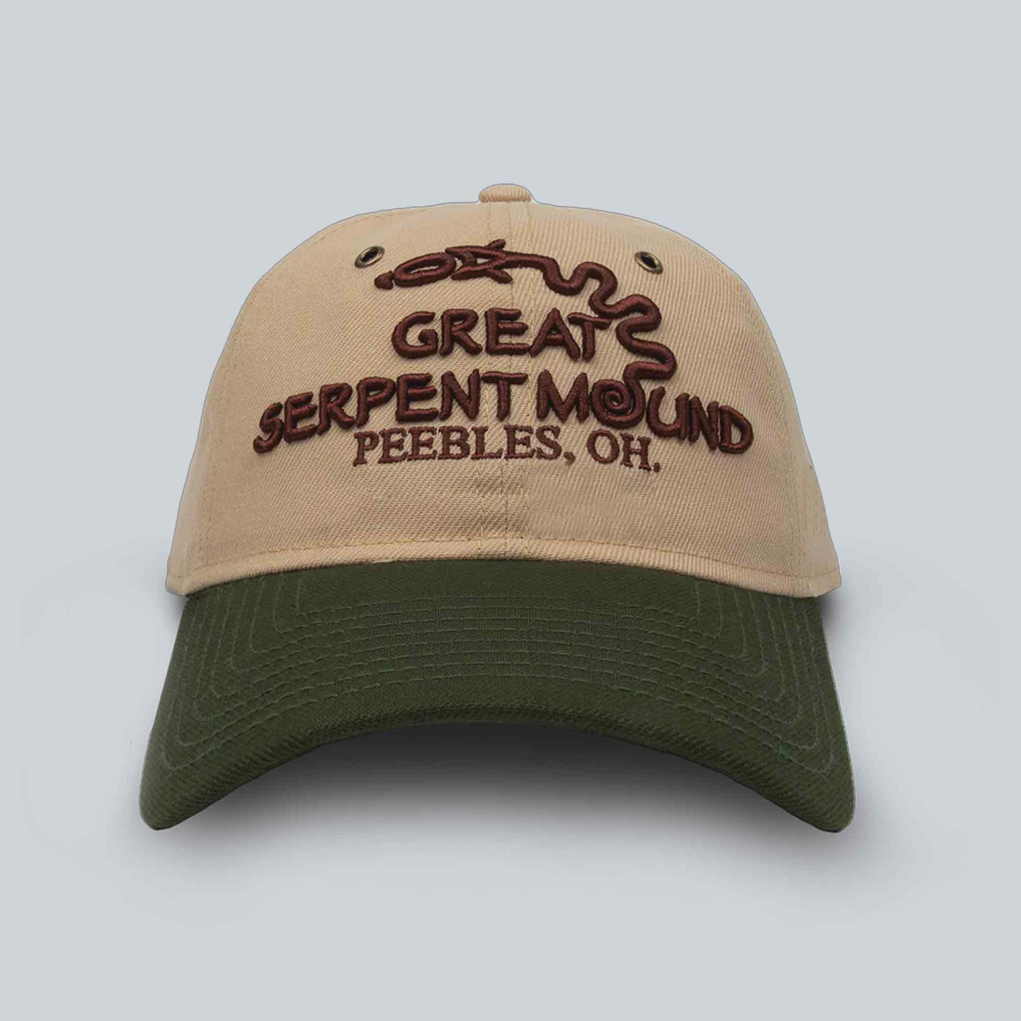 Online Ceramics Merch Great Serpent Mound HatVintage Baseball Cap Menswear Womenswear