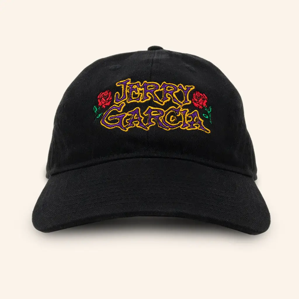 Online Ceramics Merch Jerry Garcia Run For The Roses Embroidered Black Hat Gifts For Her -WearandDecor