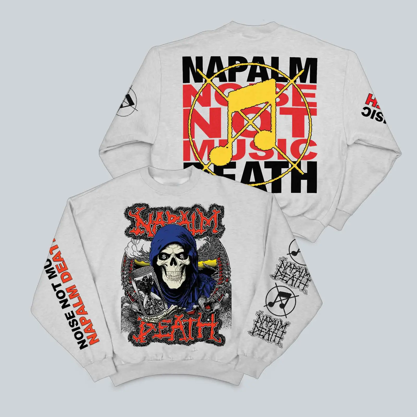 Online Ceramics Merch Napalm Death Sweatshirt Vintage Metal Band Apparel Casual Wear