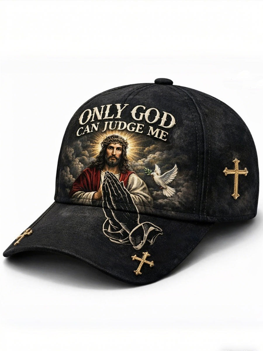 Only God Can Judge Me Hat Jesus Prayer Christian Cap Religious Faith Gift Only God Can Judge Me Hat Jesus Prayer Christian Cap Religious Faith Gift - Image 1