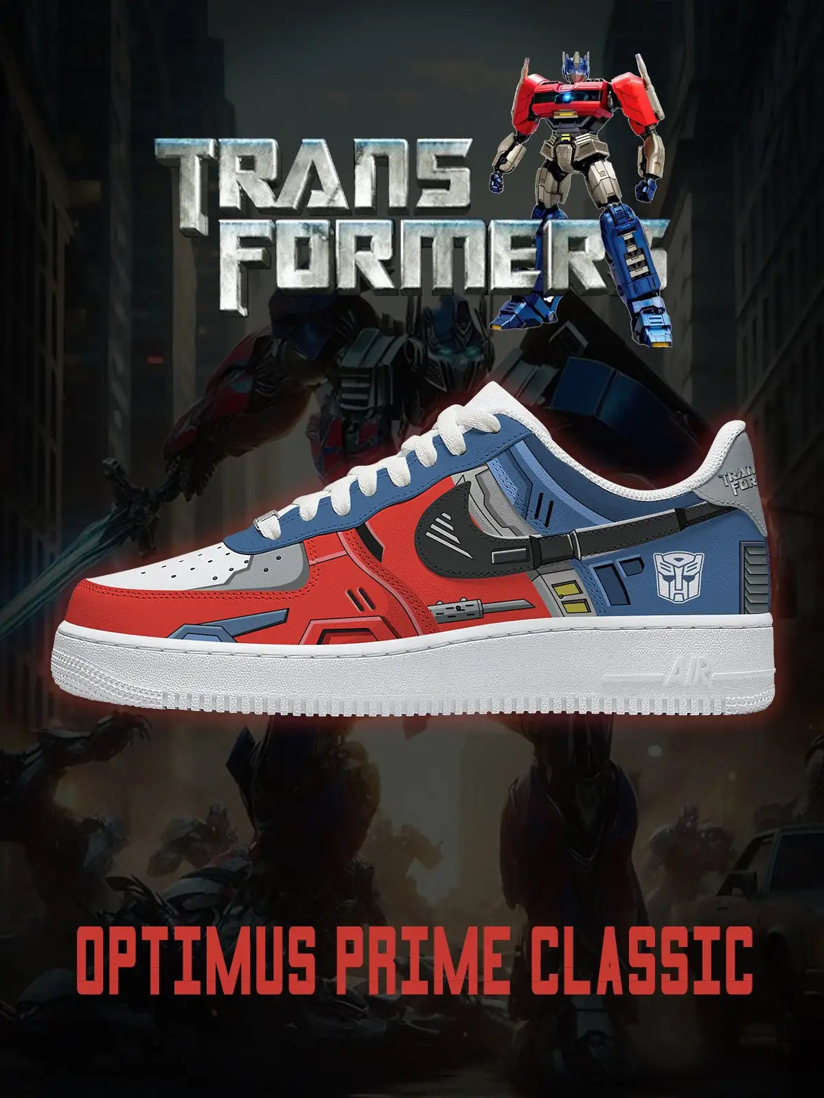 Optimus Prime Air Force 1 Shoes Sneakers Optimus Prime Air Force 1 Shoes Sneakers - Image 1