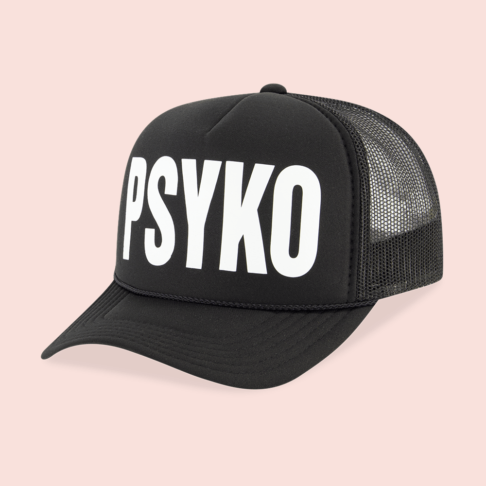 OsamaSon Merch Psyko Trucker Hat Black Osamason Psykotic Tour Merch Gifts Ideas For Rap Lovers OsamaSon Merch Psyko Trucker Hat Black Osamason Psykotic Tour Merch Gifts Ideas For Rap Lovers - Image 1