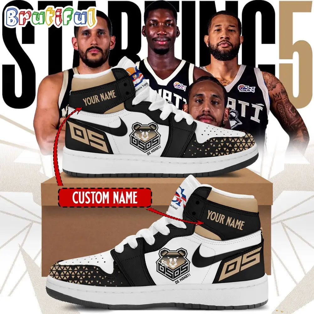 Osos De Manati Basketball 2024 Air Jordan 1 Hightop Shoes Osos De Manati Basketball 2024 Air Jordan 1 Hightop Shoes - Image 1