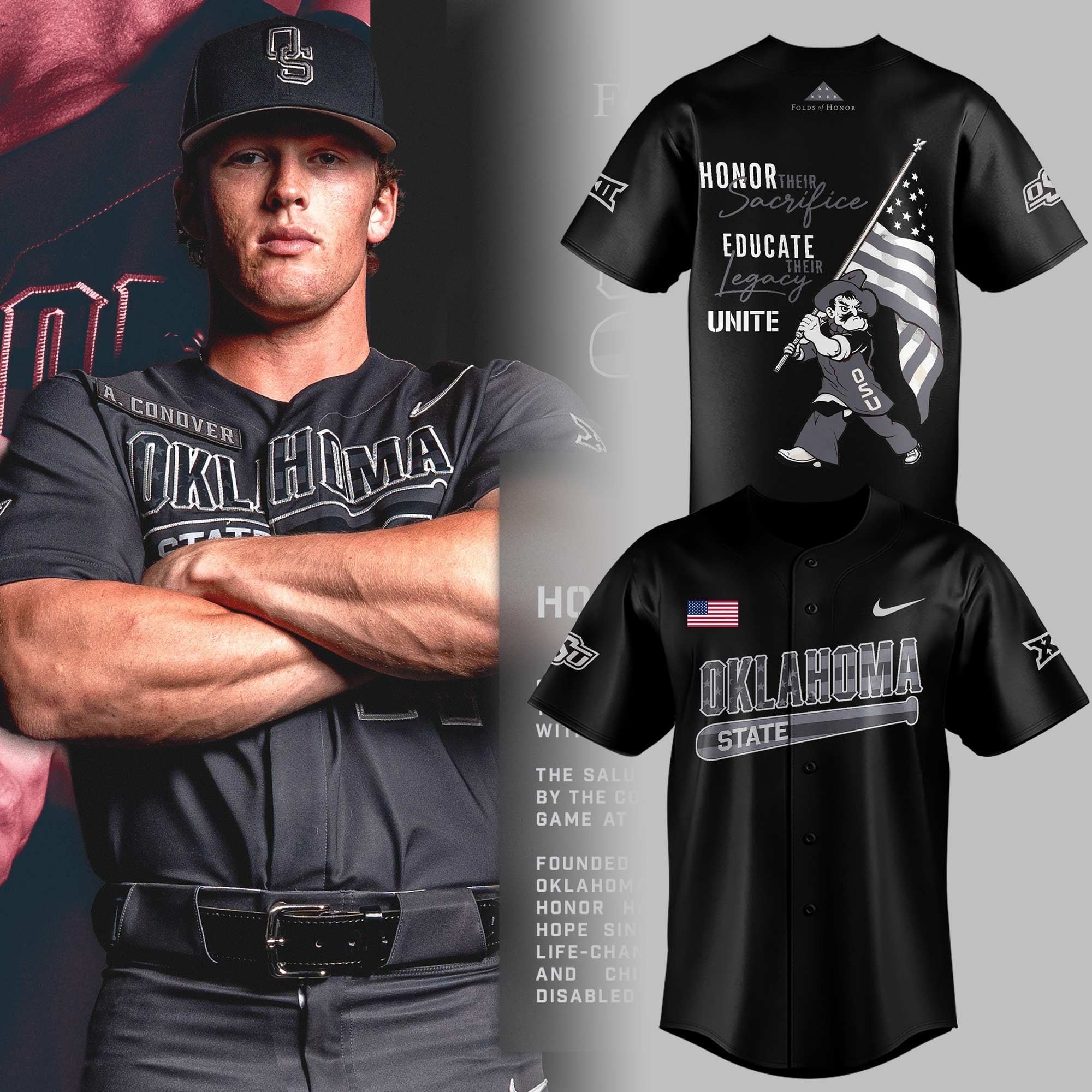 OSU Baseball Salute To Service 2026 Jersey Black Baseball Lovers Gifts For Him