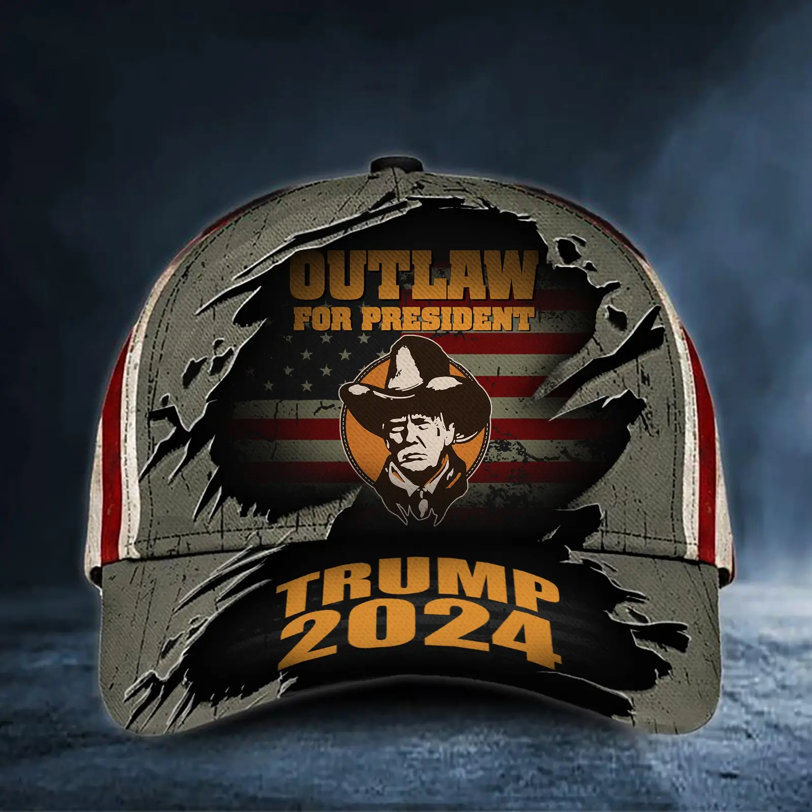 Outlaw For President Trump 2024 Hat Not Guilty Trump Hat Gifts For MAGA Supporters