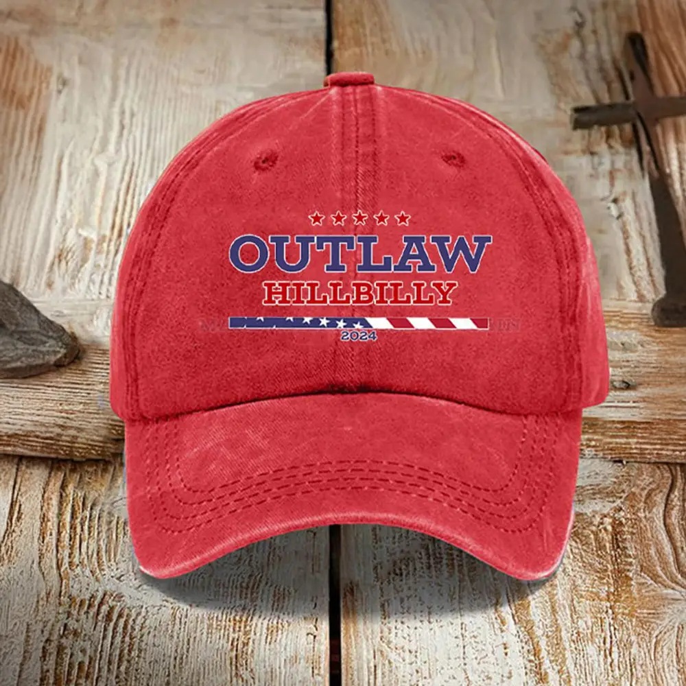 Outlaw Hillbilly 2024 Hat MAGA Trump Vance Hat Trump For President Political Cap