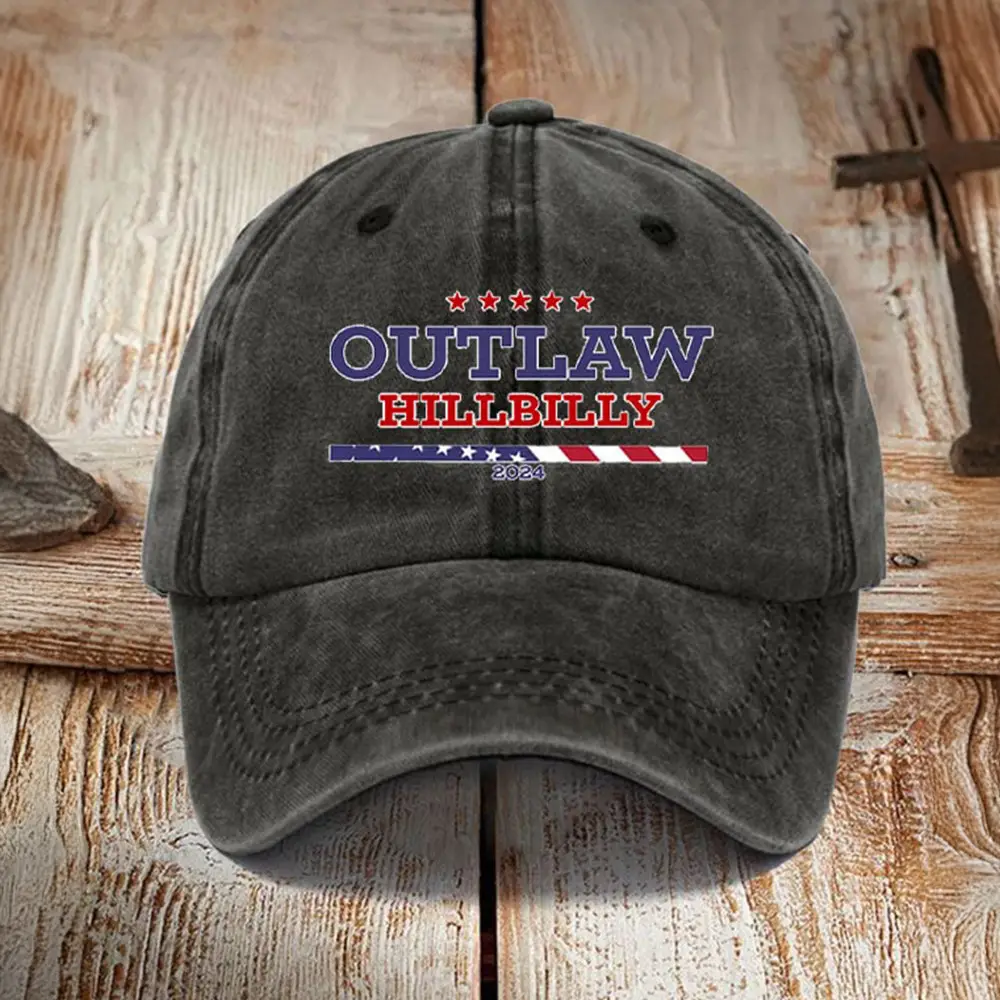 Outlaw Hillbilly 2024 Hat MAGA Trump Vance Hat Trump For President Political Cap