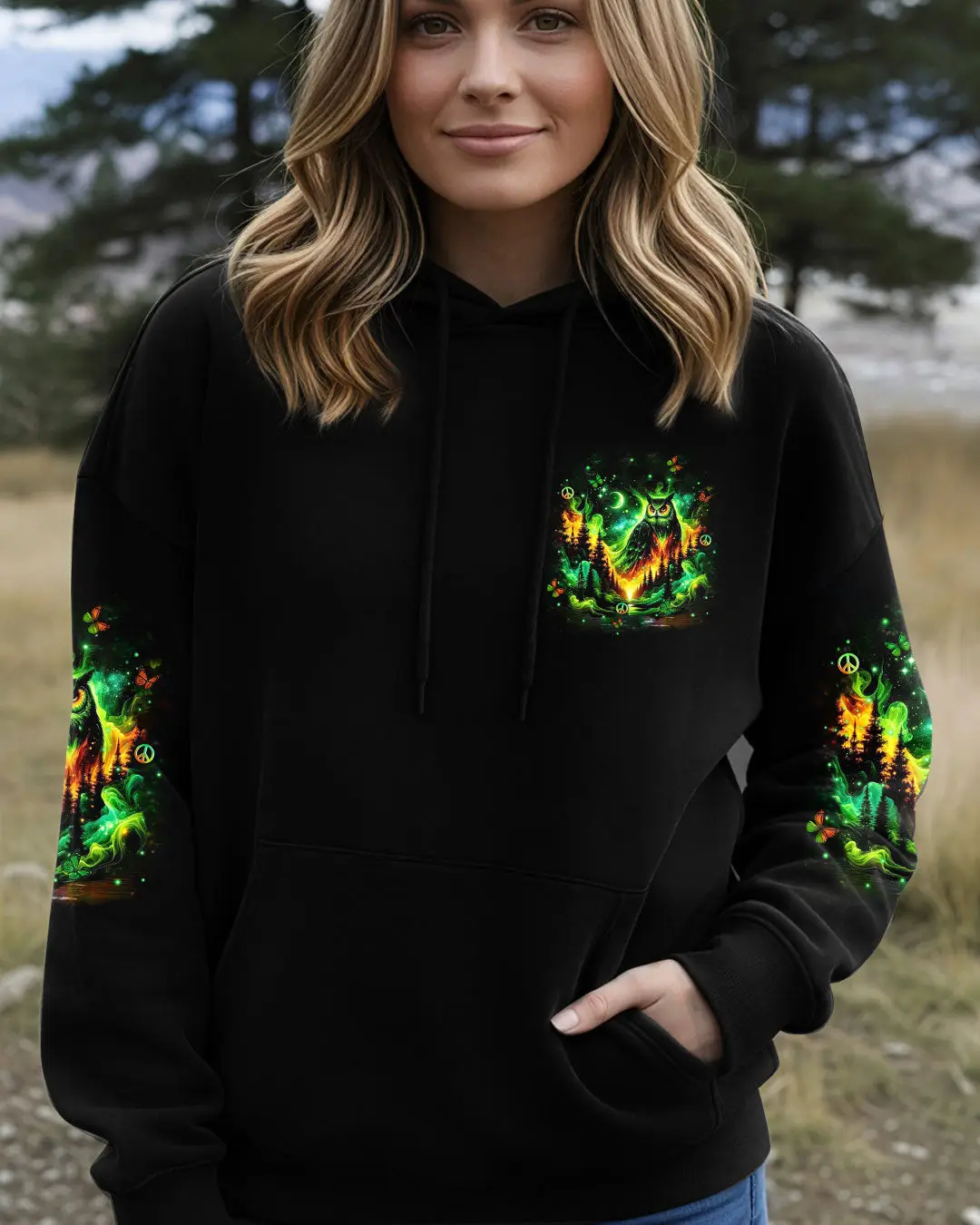 Owl And Into The Forest Hoodie Nature And Soul Inspirational Pullover Gift For Women