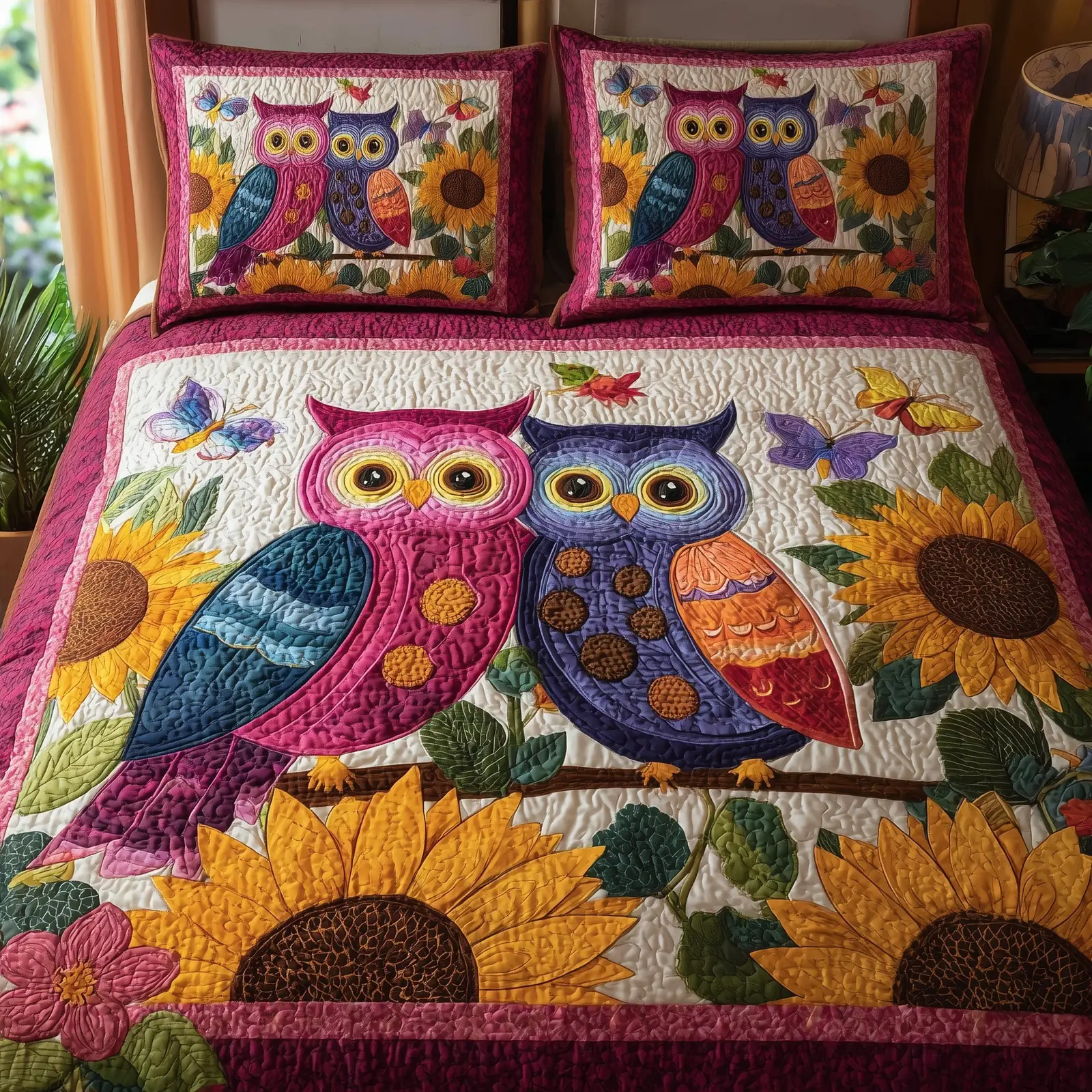 Owl Heaven Quilted Bedding Set All-Season