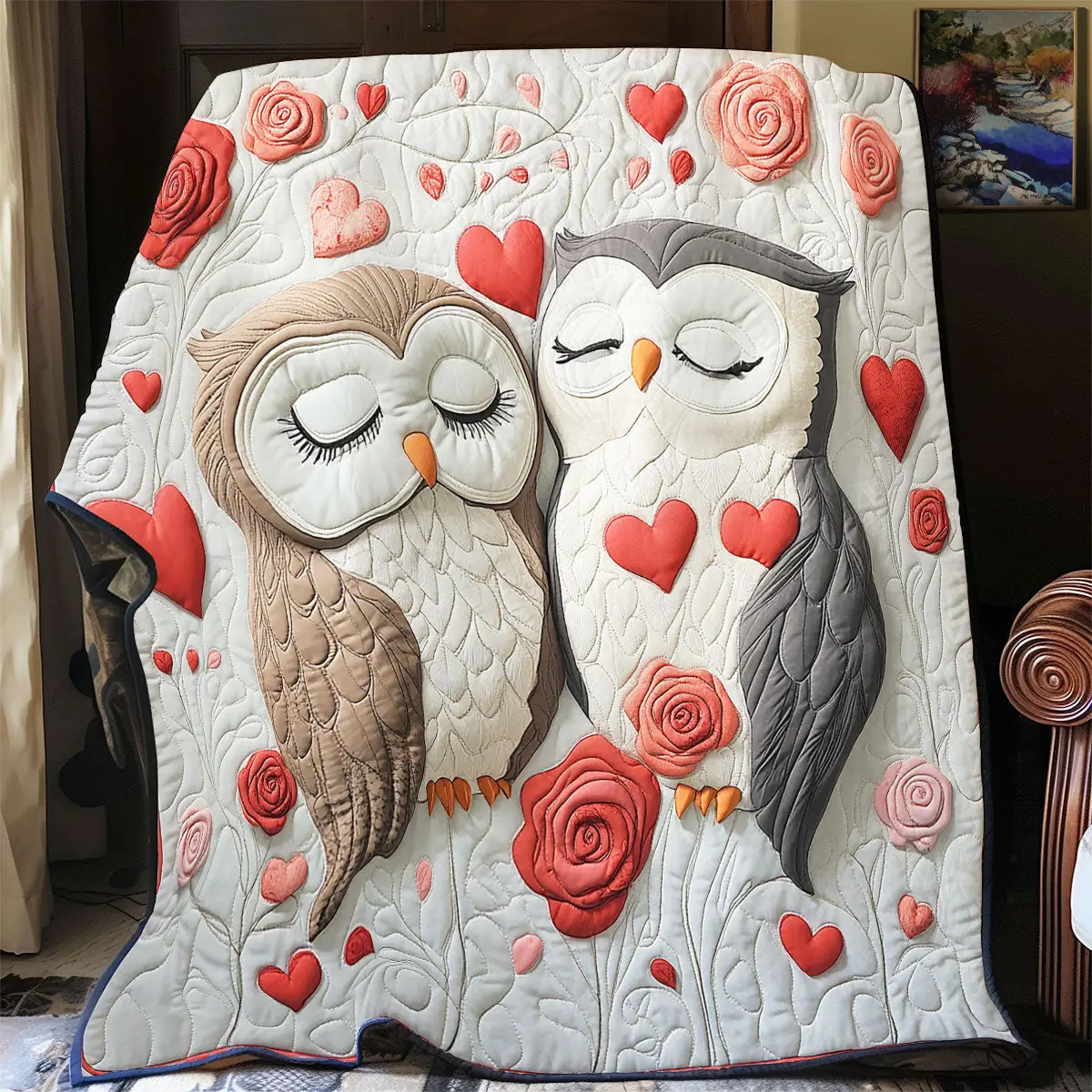 Owl Valentine Quilt Blankets Throws And Blankets First Mothers Day Gift For My Daughter