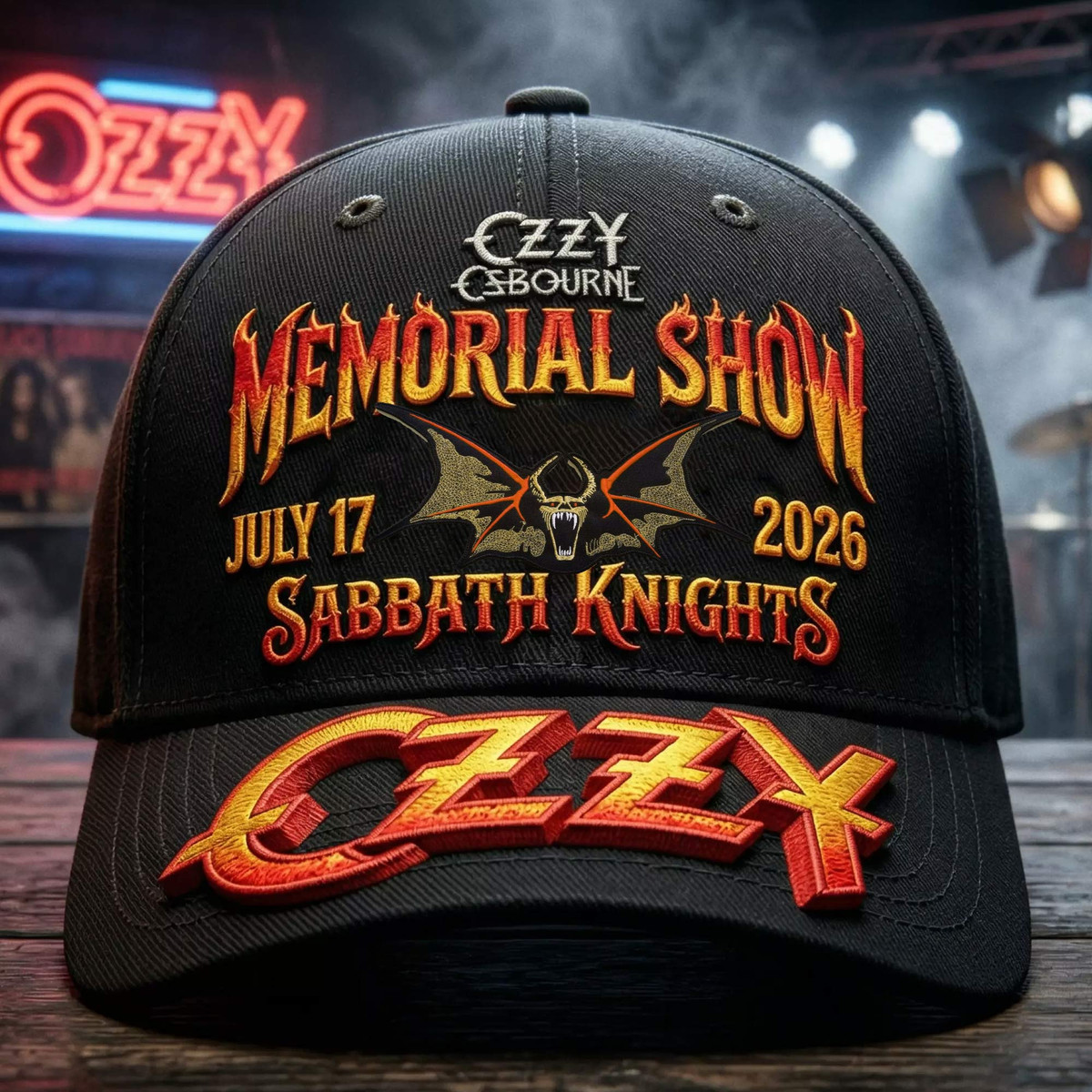 Ozzy Osbourne Merch Hat Sabbath Knights Ozzy Concert Baseball Cap Gift For Fan Ozzy Osbourne Merch Hat Sabbath Knights Ozzy Concert Baseball Cap Gift For Fan - Image 1